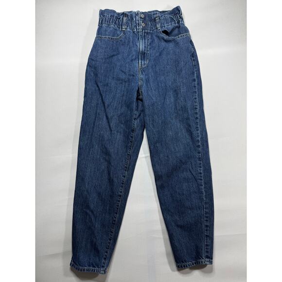 Levi's Women's 80s High Rise Paperbag Tapered Leg Blue Jeans - Size 28 (28x26.5) - Picture 1 of 5